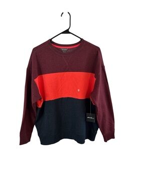 Eddie Bauer NWT Colorblock Crewneck Sweatshirt Womens Large